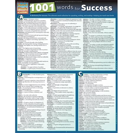 Barcharts BarCharts 9781423218647 1001 Words For Success Quickstudy Easel 9781423218647